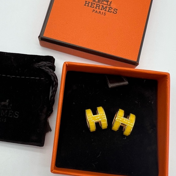 Authentic Hermes Mini Pop H earrings - Picture 3 of 15